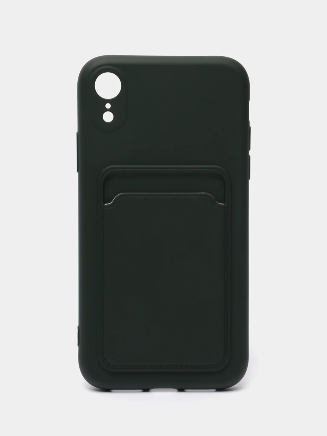 Тёмно-зелёный чехол с карманом для карт iPhone 7 8 Plus XR X/XS Max 11 12 13 Pro Max mini айфон про макс