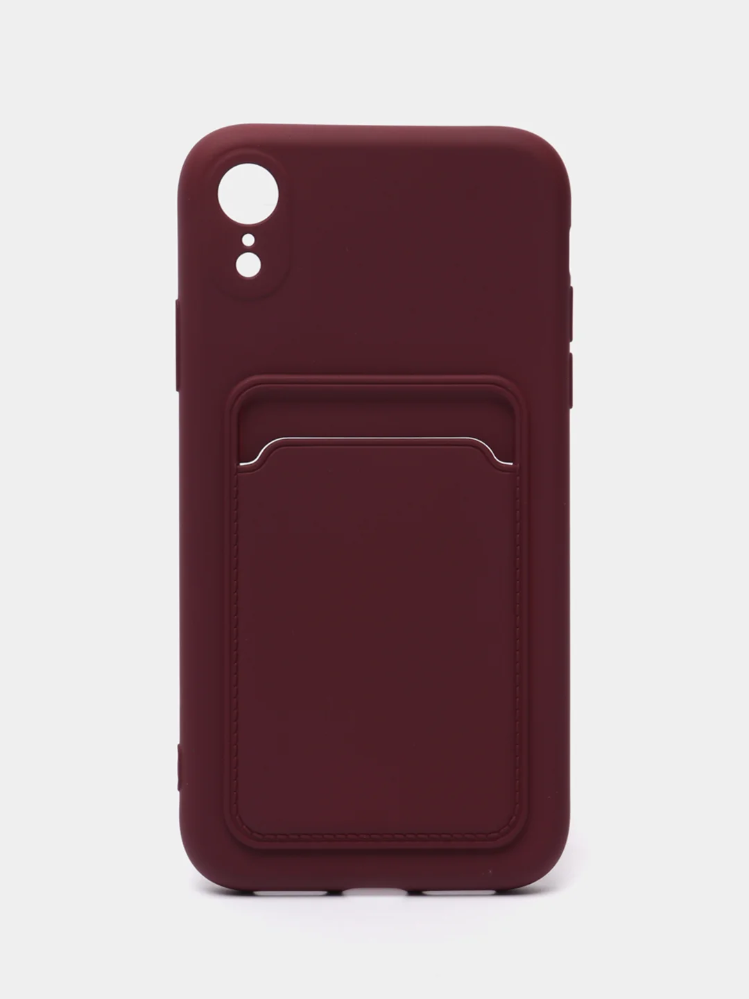 Бордовый чехол с карманом для карт iPhone 7 8 Plus XR X/XS Max 11 12 13 Pro Max mini айфон про макс