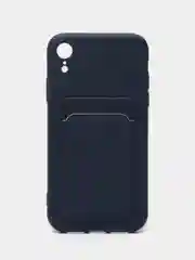 Темно-синий чехол с карманом для карт iPhone 7 8 Plus XR X/XS Max 11 12 13 Pro Max mini айфон про макс