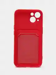 Красный чехол с карманом для карт iPhone 7 8 Plus XR X/XS Max 11 12 13 Pro Max mini айфон про макс