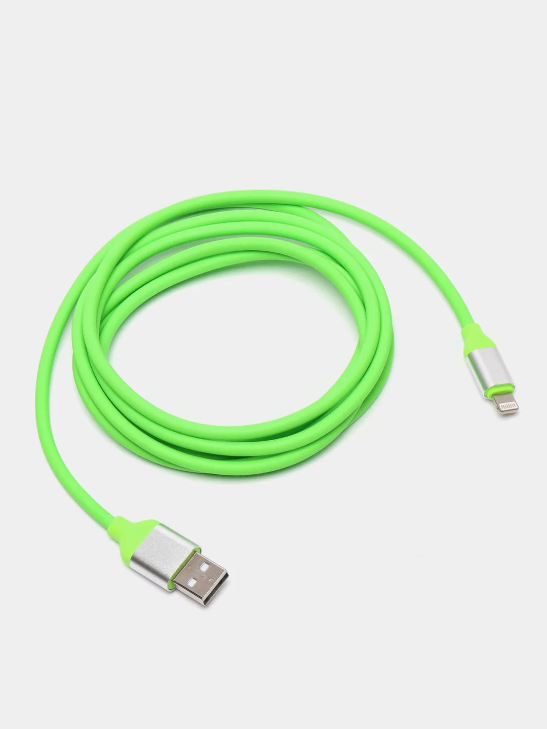 Зеленый кабель USB-Lightning 2 метра