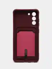 Тёмно-бордовый чехол с карманом для iPhone 11, Samsung S20 FE, S21 FE, 12 Pro Max, Honor 50 Lite