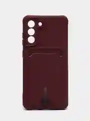 Тёмно-бордовый чехол с карманом для iPhone 11, Samsung S20 FE, S21 FE, 12 Pro Max, Honor 50 Lite