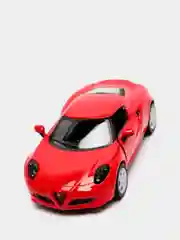 Белый металлическая машинка 2013 Alfa Romeo 4C KT5366D