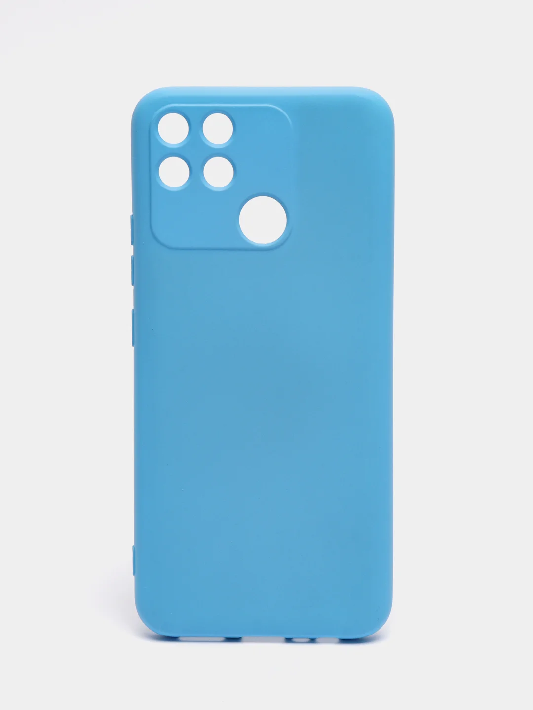 Голубой чехол REALME Narzo 50A  / REALME C25 / REALME C25S с защитой камеры и бархатом внутри