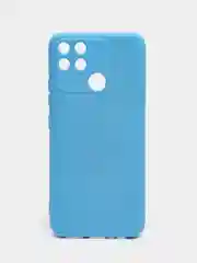Голубой чехол REALME Narzo 50A  / REALME C25 / REALME C25S с защитой камеры и бархатом внутри