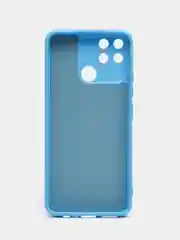 Голубой чехол REALME Narzo 50A  / REALME C25 / REALME C25S с защитой камеры и бархатом внутри