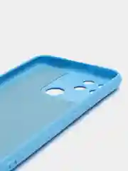 Голубой чехол REALME Narzo 50A  / REALME C25 / REALME C25S с защитой камеры и бархатом внутри