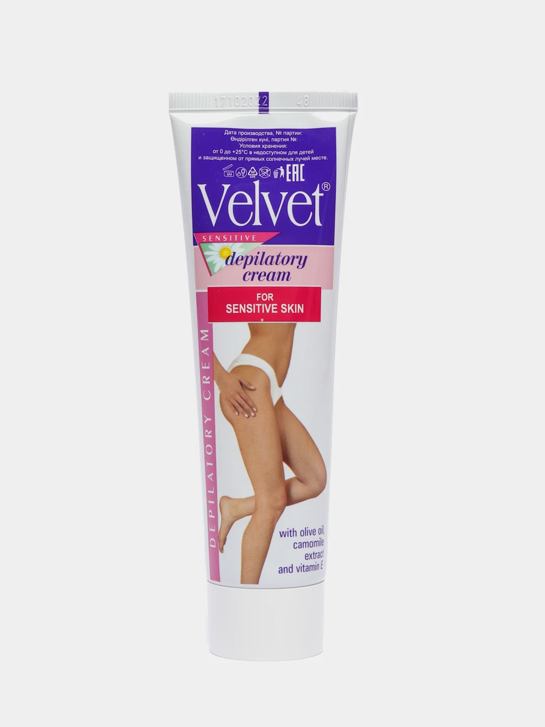Крем для депиляции для чувствительной кожи Velvet, 100 мл