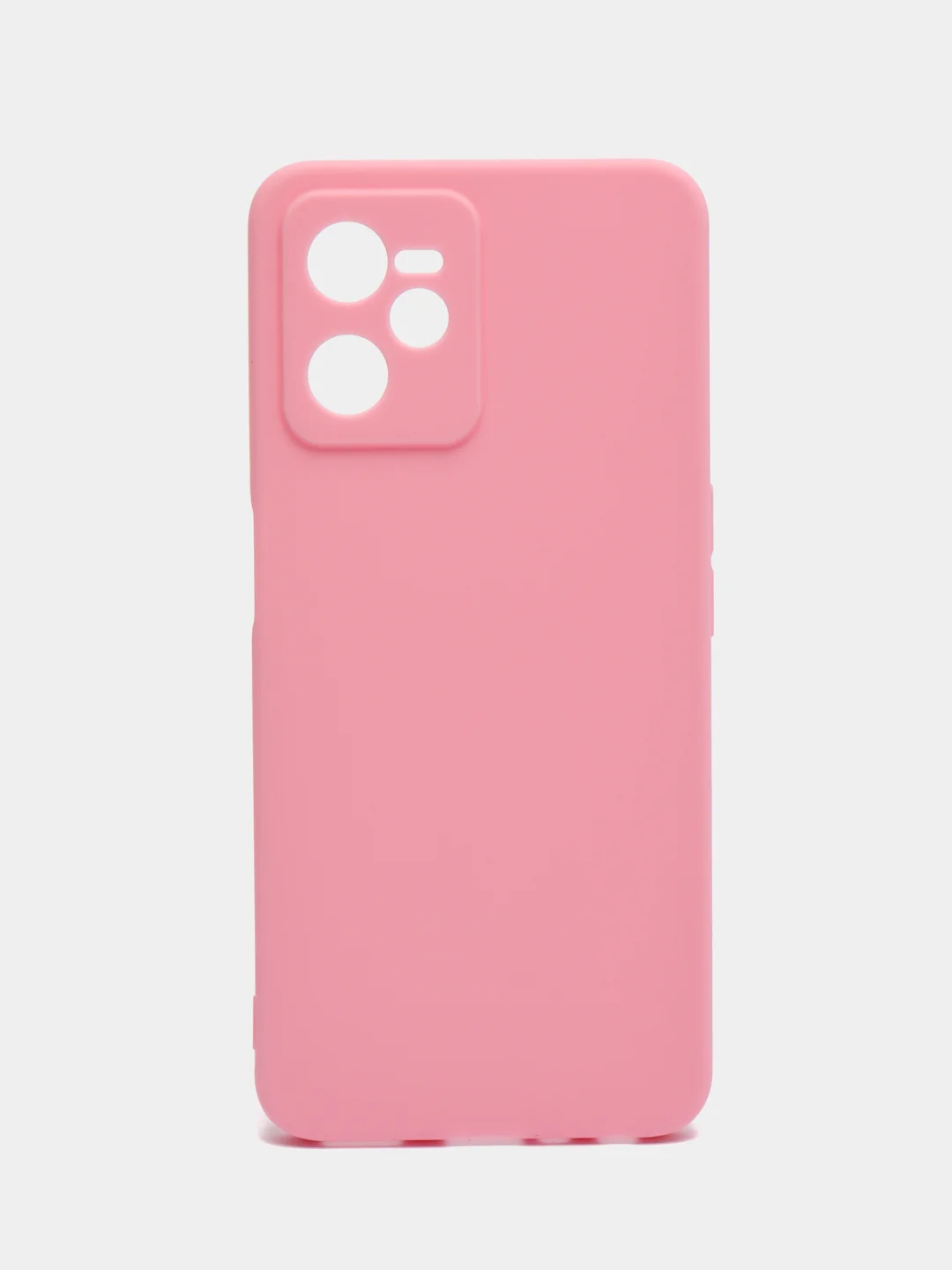 Розовый чехол для iPhone 11, Realme C35, C31, C33, Honor X7A (2023) однотонный с защитой камеры