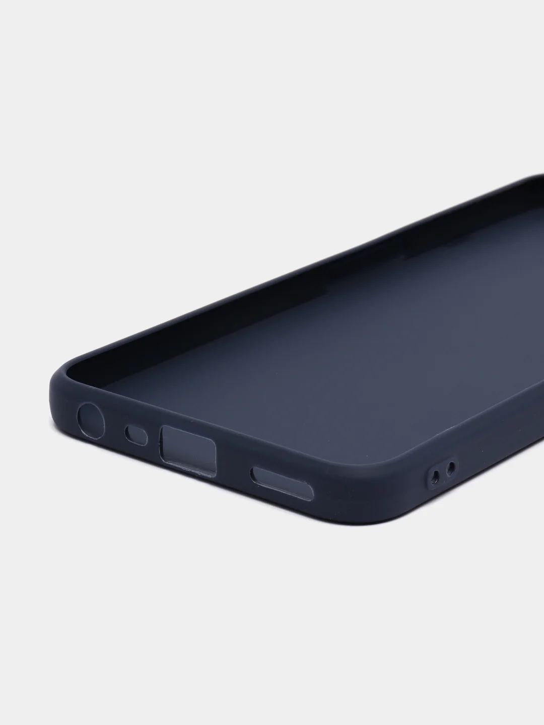 Темно-синий чехол для iPhone 11, Realme C35, C31, C33, Honor X7A (2023) однотонный с защитой камеры