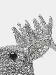 Серебряный олень светодиодный, светящийся, под елку, 35 х 40 х 50 см, золото и серебро