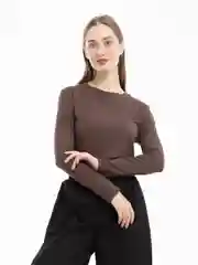 Шоколадный лонгслив базовый женский из вискозы, 4 цвета