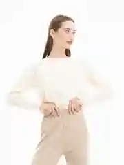Молочный лонгслив базовый свободного кроя, из хлопка, 4 цвета