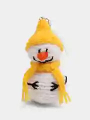 Желтый брелок "Снеговик"