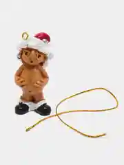 Алый новогодняя игрушка голый Санта Клаус