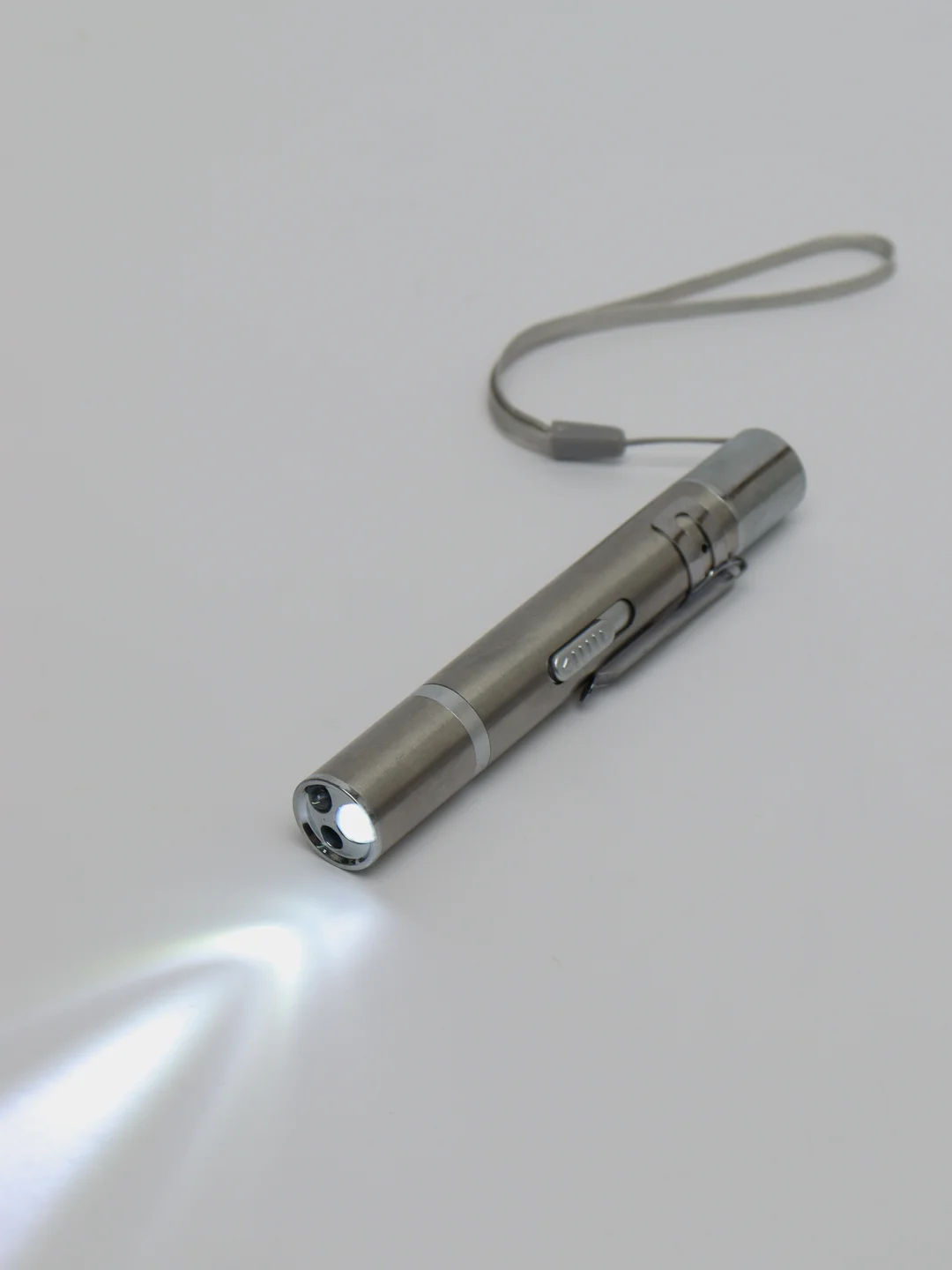 Серебряный лазерная указка 7 в 1, фонарик, лазер, УФ-детектор, с USB зарядкой