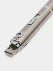 Серебряный лазерная указка 7 в 1, фонарик, лазер, УФ-детектор, с USB зарядкой