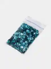 Голубой пайетки круглые 6,5 мм