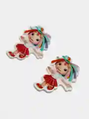 Алый кабошон вырубка "Девочка"