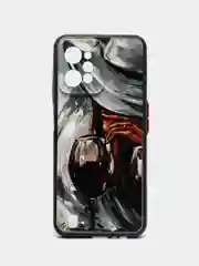 Бордовый чехол с рисунком на Realme C31 (Реалми С31)