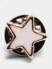 Серый металлик брошь