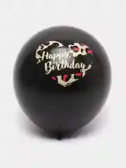 Шары воздушные "С Днем Рождения" (Happy Birthday), черные, 30 см