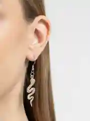 Серьги длинные со змеями