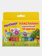 Пластилин Юнландия "Юнландик-живописец", 12 цветов, 240 г
