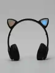 Черный беспроводные наушники с LED-ушками Cat Ear P47m Наушники беспроводные