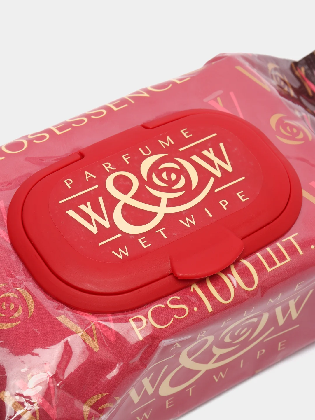 Влажные салфетки "W&W" ROSESSENCE 100 шт с клапаном парфюмированные