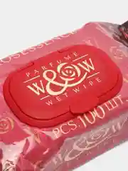Влажные салфетки "W&W" ROSESSENCE 100 шт с клапаном парфюмированные