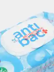 Влажные салфетки Antibacterial с ионами серебра, с клапаном, 120 штук