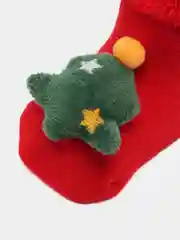 Фуксия носки детские новогодние, Пинетки махровые нескользящие