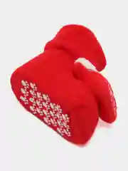 Коралловый носки детские новогодние, Пинетки махровые нескользящие