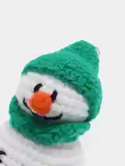 Зеленый брелок "Снеговик"