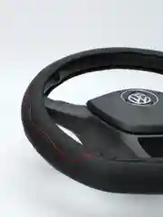 Красный чехол на руль D-образный для Volkswagen, Skoda