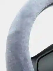 Серый чехол на руль утепленный, зимний