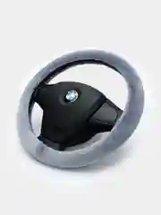 Серый чехол на руль утепленный, зимний