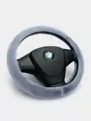 Серый чехол на руль утепленный, зимний