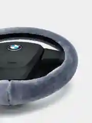Серый чехол на руль утепленный, зимний