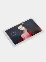 Тёмно-бирюзовый наклейки на банковскую карту, с персонажами аниме