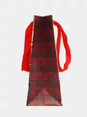 Алый подарочный новогодний пакет, 12 x 15 х 5,5 см