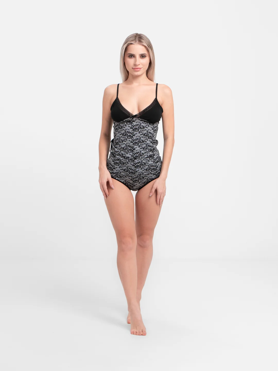 Черный комплект нижнего белья Lentex Zara, трусы + майка