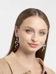 Серьги в форме змеи женские длинные