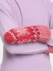 Красный варежки детские шерстяные для мальчиков и девочек