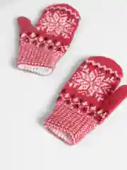 Красный варежки детские шерстяные для мальчиков и девочек