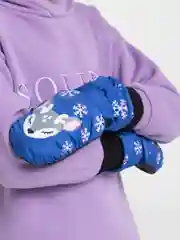 Синий варежки зимние, непромокаемые, для девочки