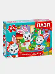 Белый пазл детский новогодний 54/35 элементов
