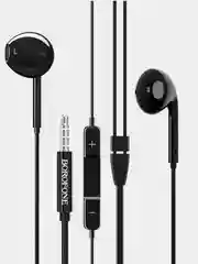 Черный проводные наушники Borofone BM30, с микрофоном, 1,2 м